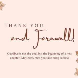 farewell
